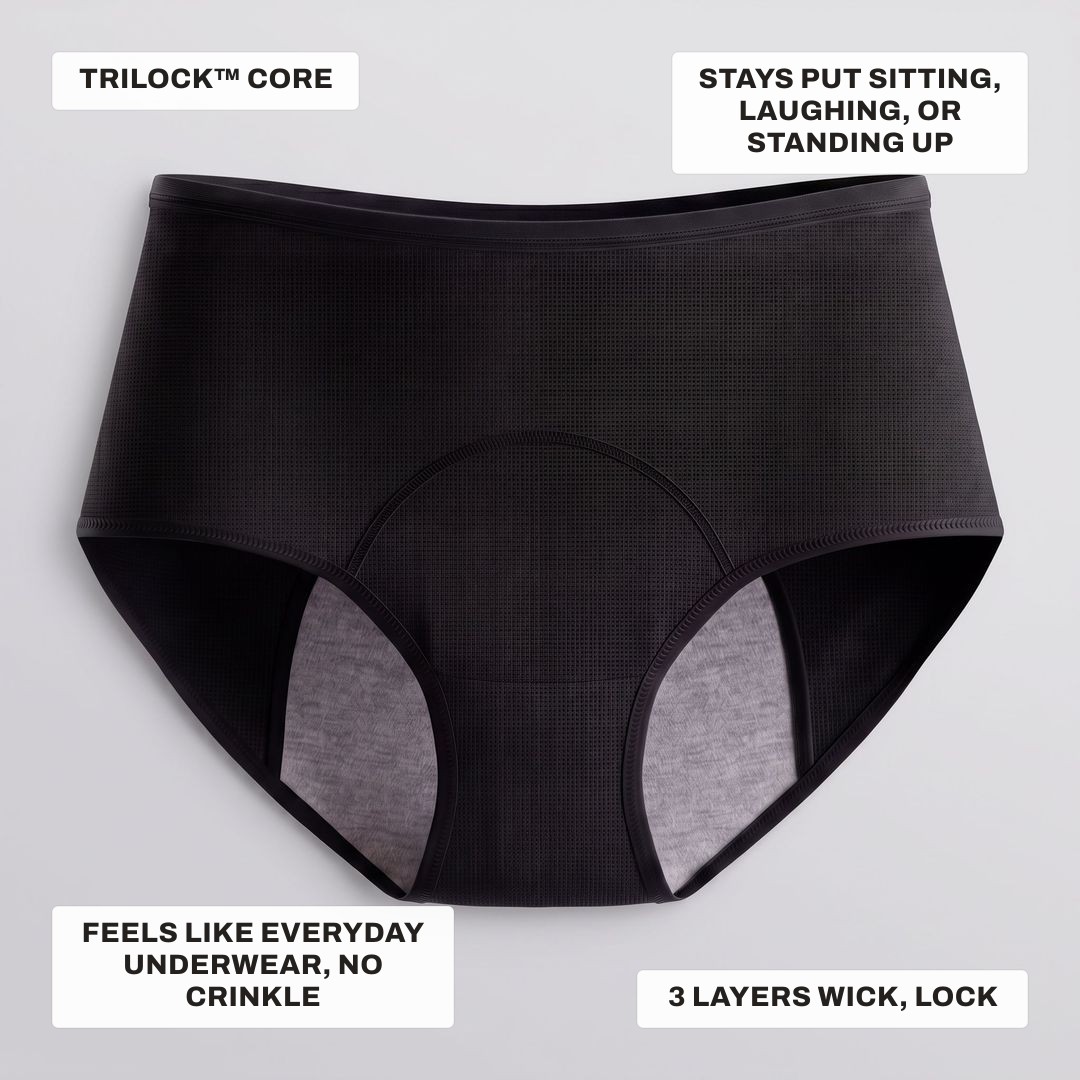 TriLock™ core: wick, lock, and seal